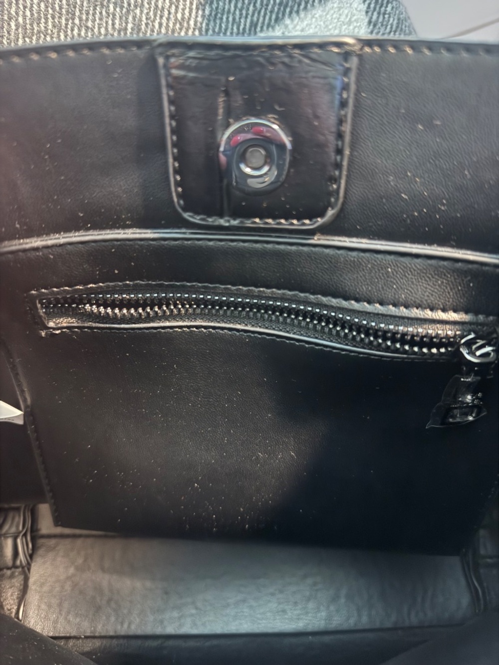 Steve Madden Black Leather Shoulder Bag - Picture 4 of 8